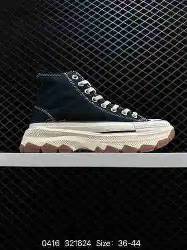 Converse Run Star Motion Zapatos Converse de suela gruesa con esponja Future Radio Wave Lanzamiento 