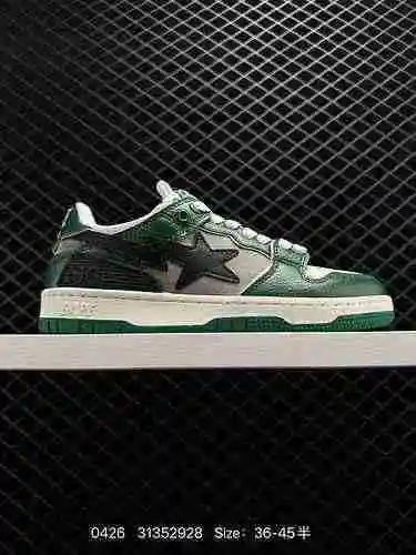 140 Bape StaTo Low Fashion Godfather M Edition Ape Head Classic Low Top Sports Casual Board Shoes, l