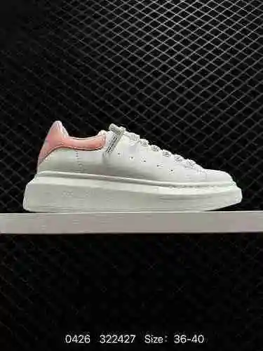 135 Italian luxury brand Alexander McQueen solo snakes canvas low top fashion with thick bottom and 