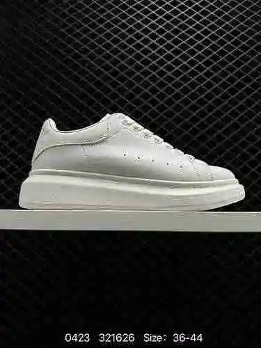 130 Italian luxury brand Alexander McQueen solo snakes canvas low top fashion with thick bottom and 