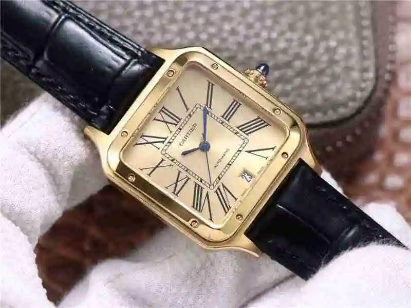 卡地亚Cartier山度士SANTOS-DUMONT 男款49mmX36mm厚度9mm，女款44mmX33mm厚度9mm (19).webp