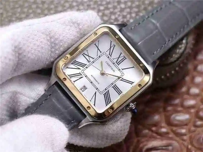 卡地亚Cartier山度士SANTOS-DUMONT 男款49mmX36mm厚度9mm，女款44mmX33mm厚度9mm (11).webp