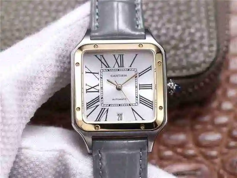 卡地亚Cartier山度士SANTOS-DUMONT 男款49mmX36mm厚度9mm，女款44mmX33mm厚度9mm (28).webp