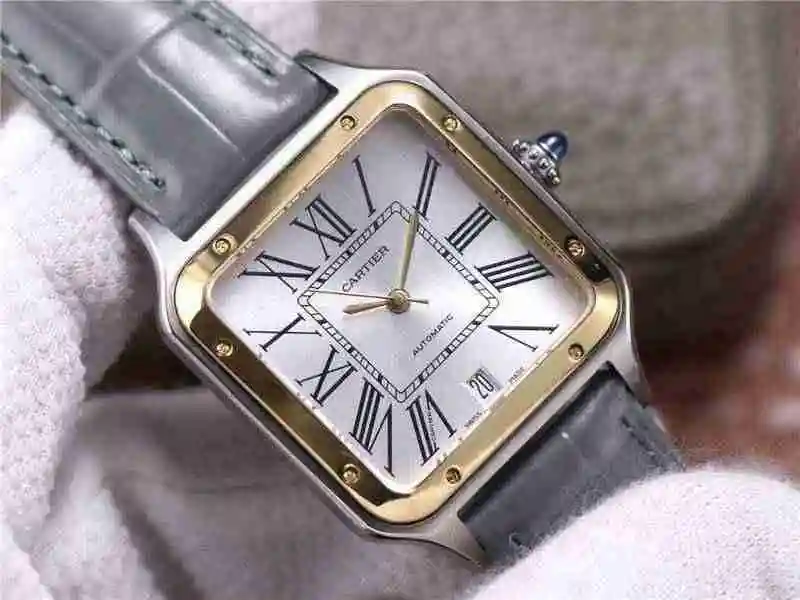 卡地亚Cartier山度士SANTOS-DUMONT 男款49mmX36mm厚度9mm，女款44mmX33mm厚度9mm (13).webp