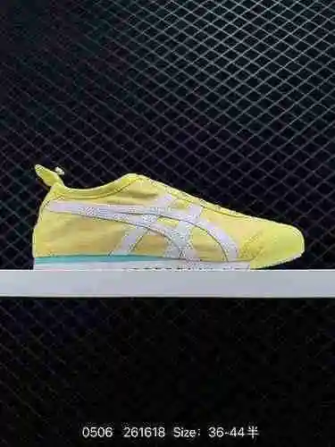 ¡9 fideos de cuero Asics! Onitsuka Tiger MEXICO66 Paradiy Slip On Asics Ghost Tiger Slip on Zapatos 