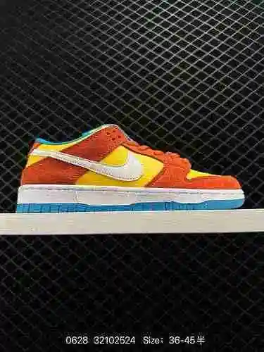 2 NK SB Dunk Low Pro" Bart Simpson" Simpson Amarillo Naranja S2 La línea de producción ori