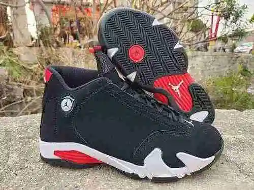 Jordan Dan 14th Generation Black, White, and Red 40-47