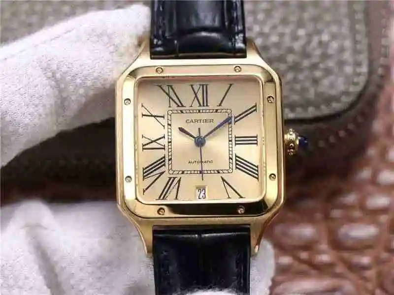 卡地亚Cartier山度士SANTOS-DUMONT 男款49mmX36mm厚度9mm，女款44mmX33mm厚度9mm (20).webp