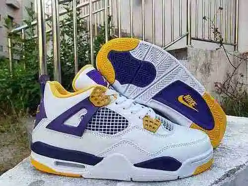 AIR JORDAN4T Jordan Dan 4th Generation White Purple Yellow 40-47