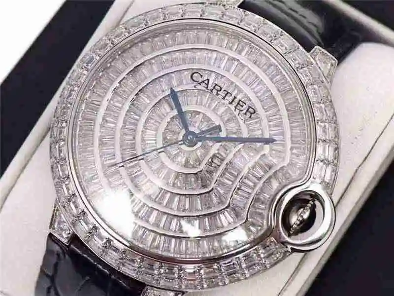 卡地亚Cartier蓝气球方钻满天星手表 42mm (34).webp