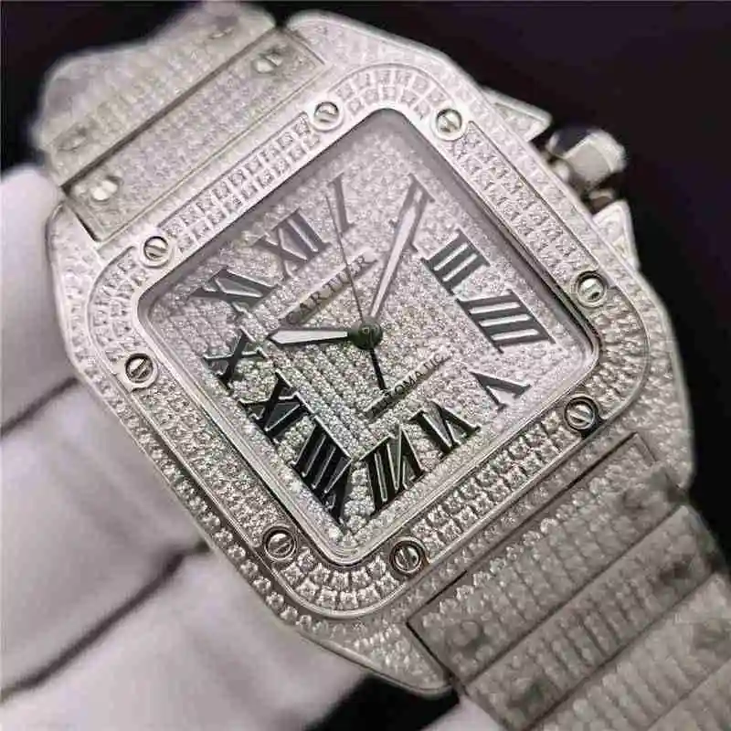 高级满天星腕表CARTIER卡地亚山度士系列 直径51mmX41.3mm (13).webp