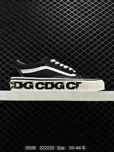 Comme des Garcons x Vans Auténtico logotipo de CDG Rei Kawakubo Vance co marca limitada impresión co