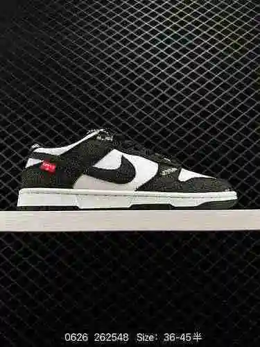 24 Levis Co marca Grado de la empresa Nike SB Dunk Low Levis Denim Zapatillas bajas perforadas infor
