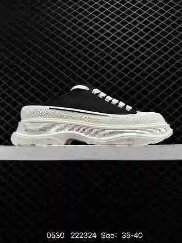 120 Italian luxury brand - Alexander McQueen solo snakes canvas, low top fashion, thick bottom, high