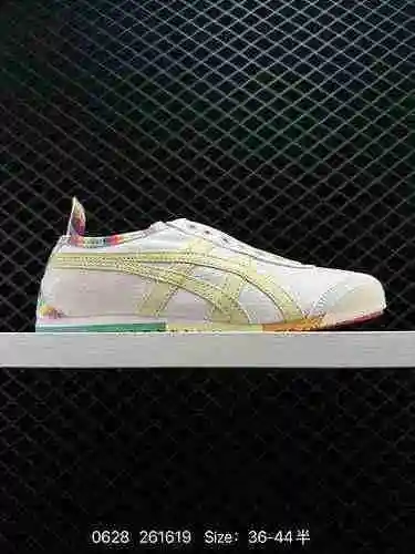 95 Asics Onitsuka Tigee Mexico 66 Paradiy Tela luminosa Sin cordones Zapatos casuales de doble propó
