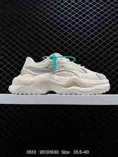 5 Fila Fusion Bianco 2 Fila Fashion Brand Zapatos para papá con suela gruesa, informales, que absorb