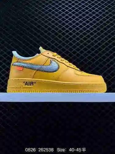 8 Yellow Art Museum Off White X Nike Air Force LOW X "Lemonads" Zapatos casuales de corte 