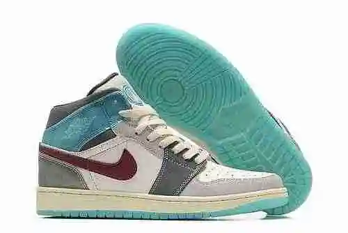 Jordan1 Blanco Gris Azul 36-45