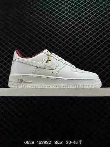 6 nivel de empresa Nike Wmns Air Force 7" White/Noble Red" Air Force One Classic Low top L