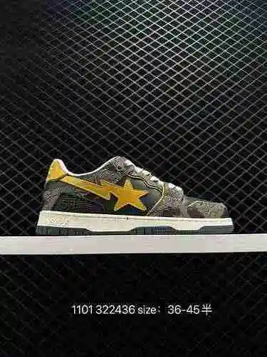 180 BAPE Sk8 Sta Low Los zapatos de skate deportivos informales y de moda de corte bajo de la serie 