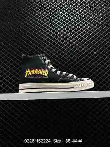 2 Converse CONVERS X ETHRASHER Flame Co exclusivos de la marca [el mismo modelo de Wang Yibo] Conver