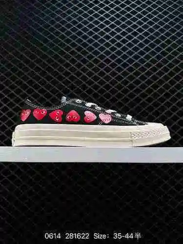 Converse CONVERSE X Comme des Garç ons PLAY Rei Kawakubo CDG PLAY "pequeño borde rojo" La 