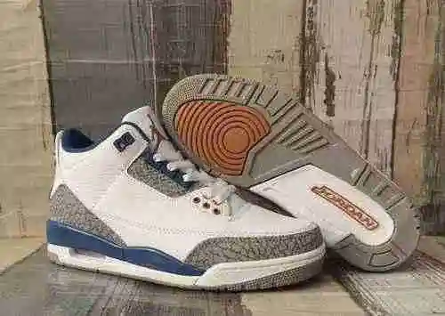 JORDAN 3 White Blue Bronze Men's Shoe 40 # --47#