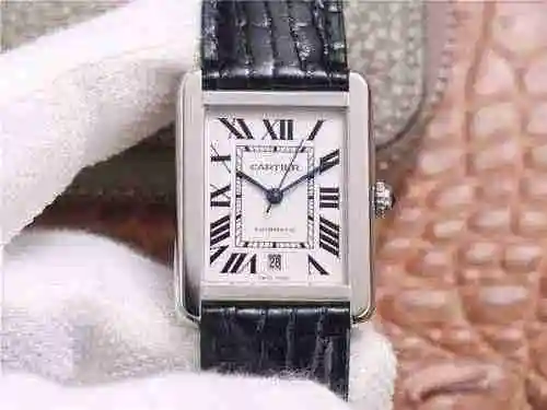 Ropa mecánica para hombre V9 Cartier Tank Series, largo 40,5 mm, ancho 31 mm, espesor 7,8 mm