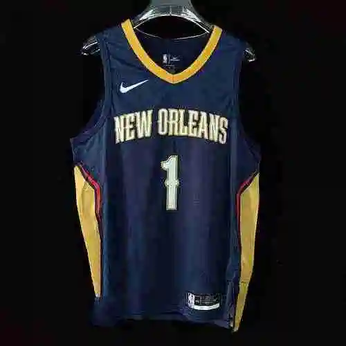 AU Player Edition Pelican Black 1 Williamson camiseta de baloncesto bordado