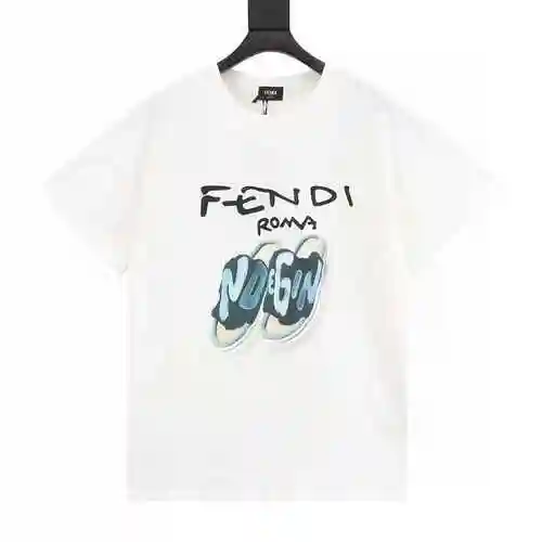 Fendi/Fendi Zapatillas Letra Estampada LOGO Cuello Redondo Manga Corta</span>
