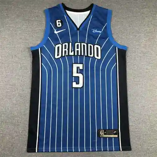 Camiseta de baloncesto Magic 5 Banchello regular con rayas azules