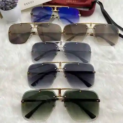3330 Gafas Gucci GUCC * Gucci Recién llegado Marco de metal galvanizado avanzado Logotipo GG Patas d