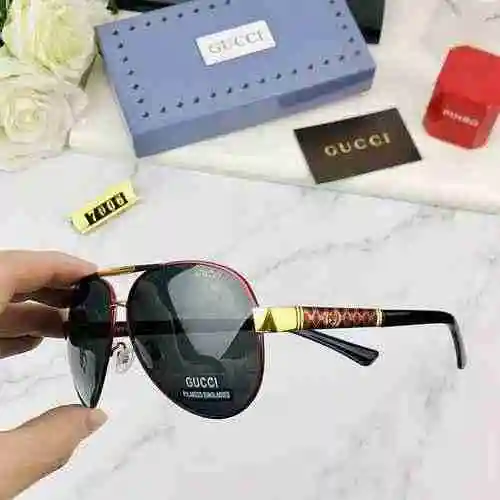 2070 Gafas Gucci GUCCI Gucci Gafas de sol polarizadas para hombre Efecto facial de doble haz de nego