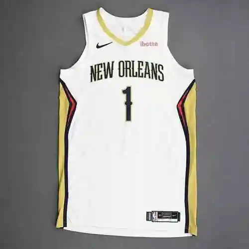 AU Player Edition Pelican White Classic 1 Williamson camiseta de baloncesto bordado