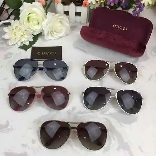 1980 Gafas de sol Gucci GUCCI Gafas de sol polarizadas Gucci para hombres y mujeres Los sapos de met