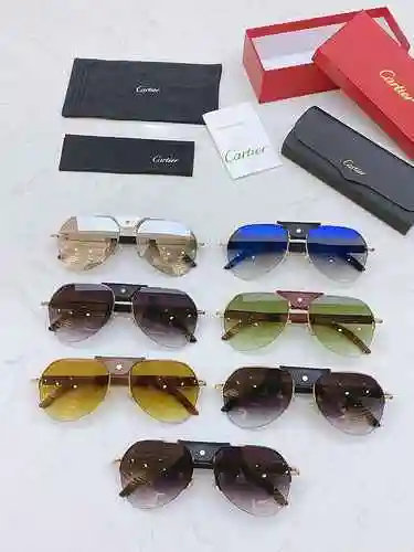 2880 Gafas de sol Cartier con hebilla de cuero, libremente desmontables [Cartier] Cartier CT0672! Ta