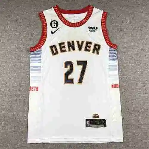 Camiseta de baloncesto 23 Nuggets 27 Murray White City Edition