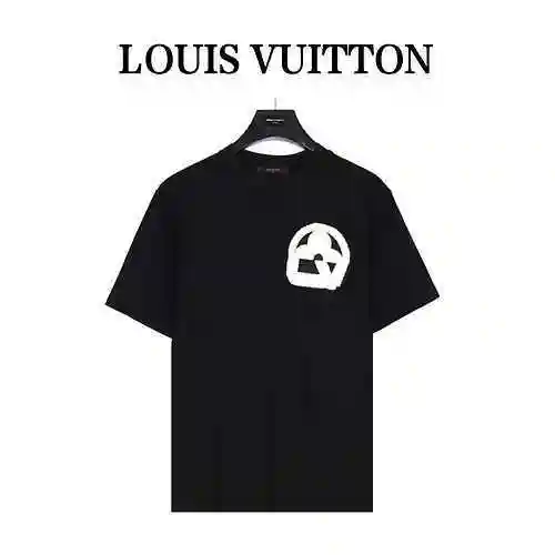Louis Vuitton/Louis Vuitton 23ss camiseta de manga corta con logo vintage bordado en toalla</span