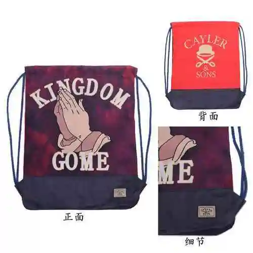 Mochila, bolso de hombro, bolsillo para cuerda.