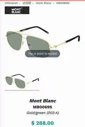 3150 Gafas de sol Montblanc Montblanc/Las últimas gafas de sol cuadradas MB0069S Montblanc de Montbl