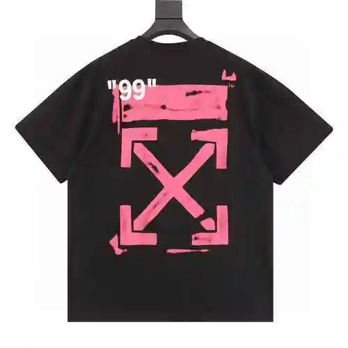 OFFWHITEC/OVIRGIL Camiseta Manga Corta Flecha Pintada Rosa</span>