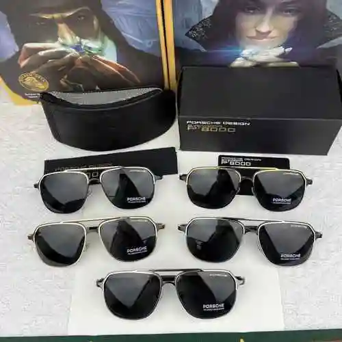 1980 Porsche Glasses Porsche] Gafas de sol polarizadas para hombre Lentes polarizadas Polaroid Corpo