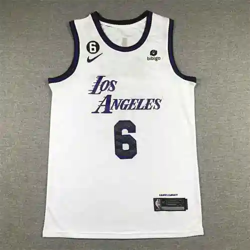 23 Lakers 6 James camiseta de baloncesto edición ciudad blanca