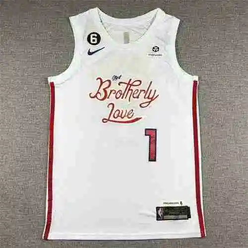 Camiseta de baloncesto 23 76ers 1 Harden White City Edition