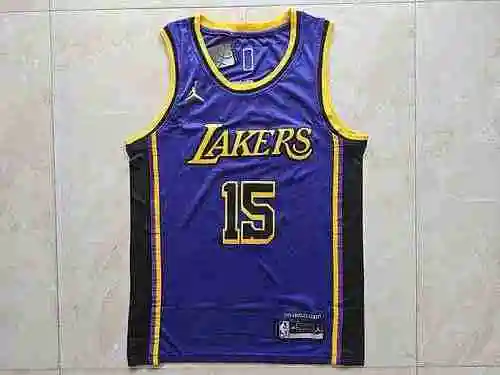 Camiseta regular de la temporada 23 morada de los Lakers 15 Rivers