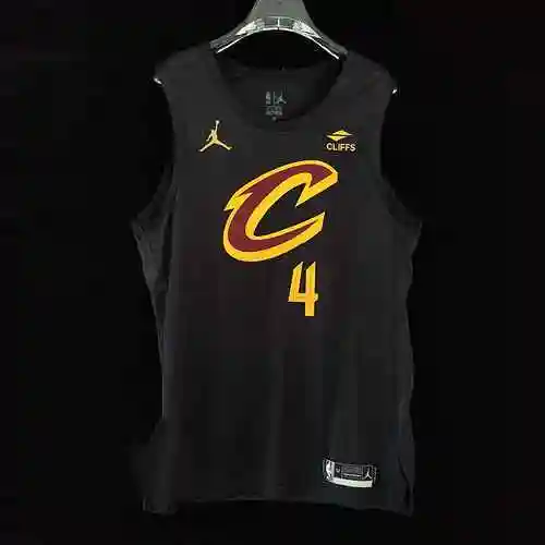 AU Player Edition 23 Temporada Cavaliers Anuncio Edición Negro 4 Mobley 45 Mitchell Jersey Bordado P