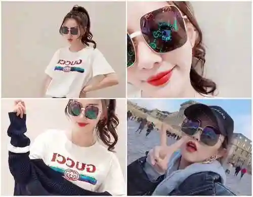 2520 Gafas de sol Gucci Gucci Gucci Original Personalizado GUCCIFY Edición especial [GG0414] El tama
