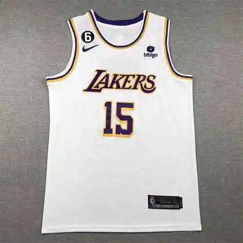 Camiseta regular de la temporada 23 blanca de los Lakers 15 Rivers