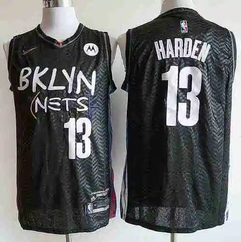 Camiseta Nets 13 Harden Black Graffiti City Edition
