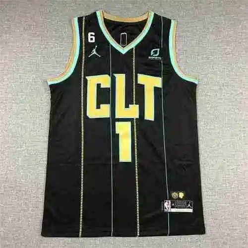 Camiseta de baloncesto 23 Hornet 1 Ball Black City Edition
